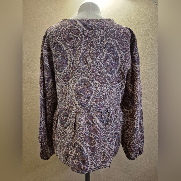 Lucky Brand Purple and Blue Floral Lace Top - Picture 6 of 8